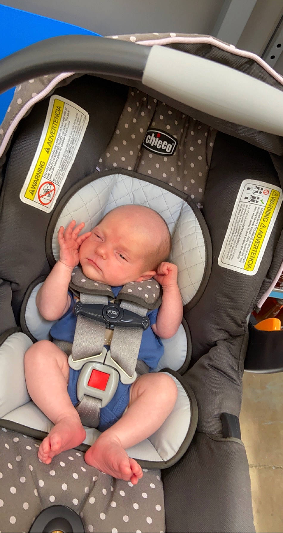 Oliver is registered to the contest to win money with this photo: auto_part, baby, baby_carriage, baby_in_car_seat, baby_products, car_seat, child, person, product, toddler