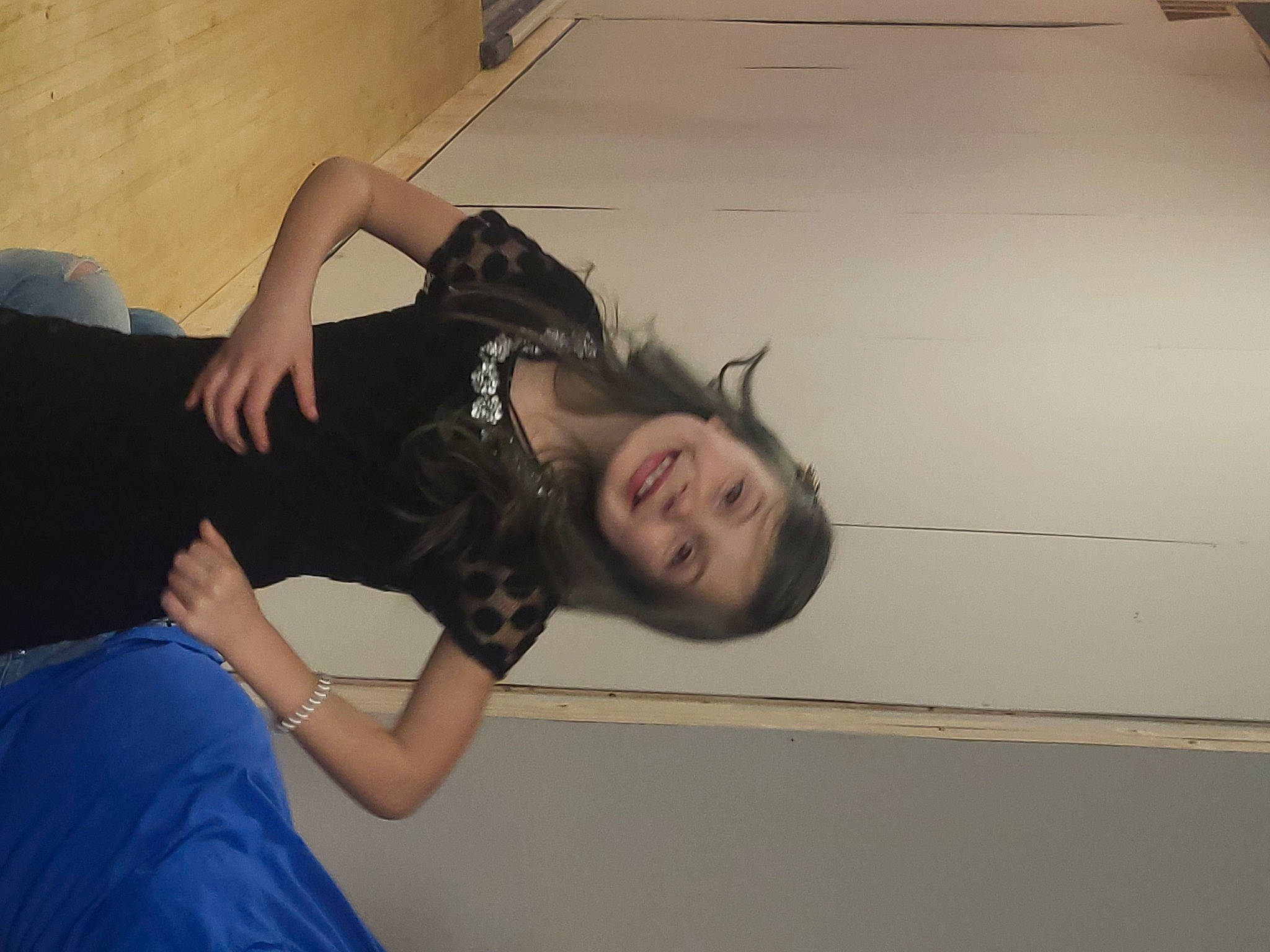 Paisley joined the competition — help win amazing prizes! abdomen, black_hair, chest, comfort, dress, elbow, flash_photography, flooring, fun, gesture, happy, human_leg, joint, joy, knee, mouth, person, shoulder, smile, sportswear