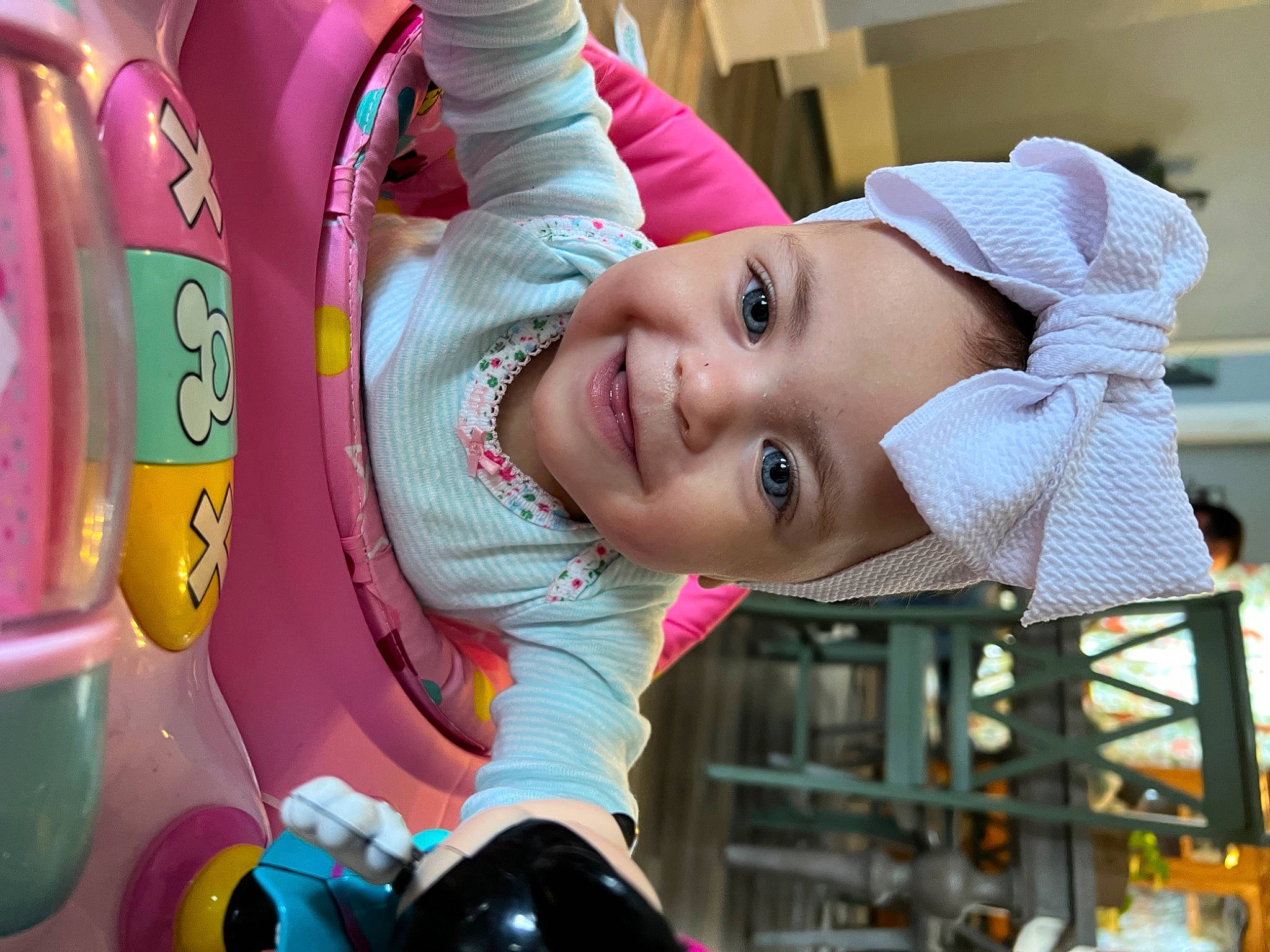 Amayah joined the competition — help win amazing prizes! baby, child, event, fun, happy, hat, headwear, joy, leisure, magenta, nose, person, pink, playground, product, public_space, recreation, skin, smile, snapshot