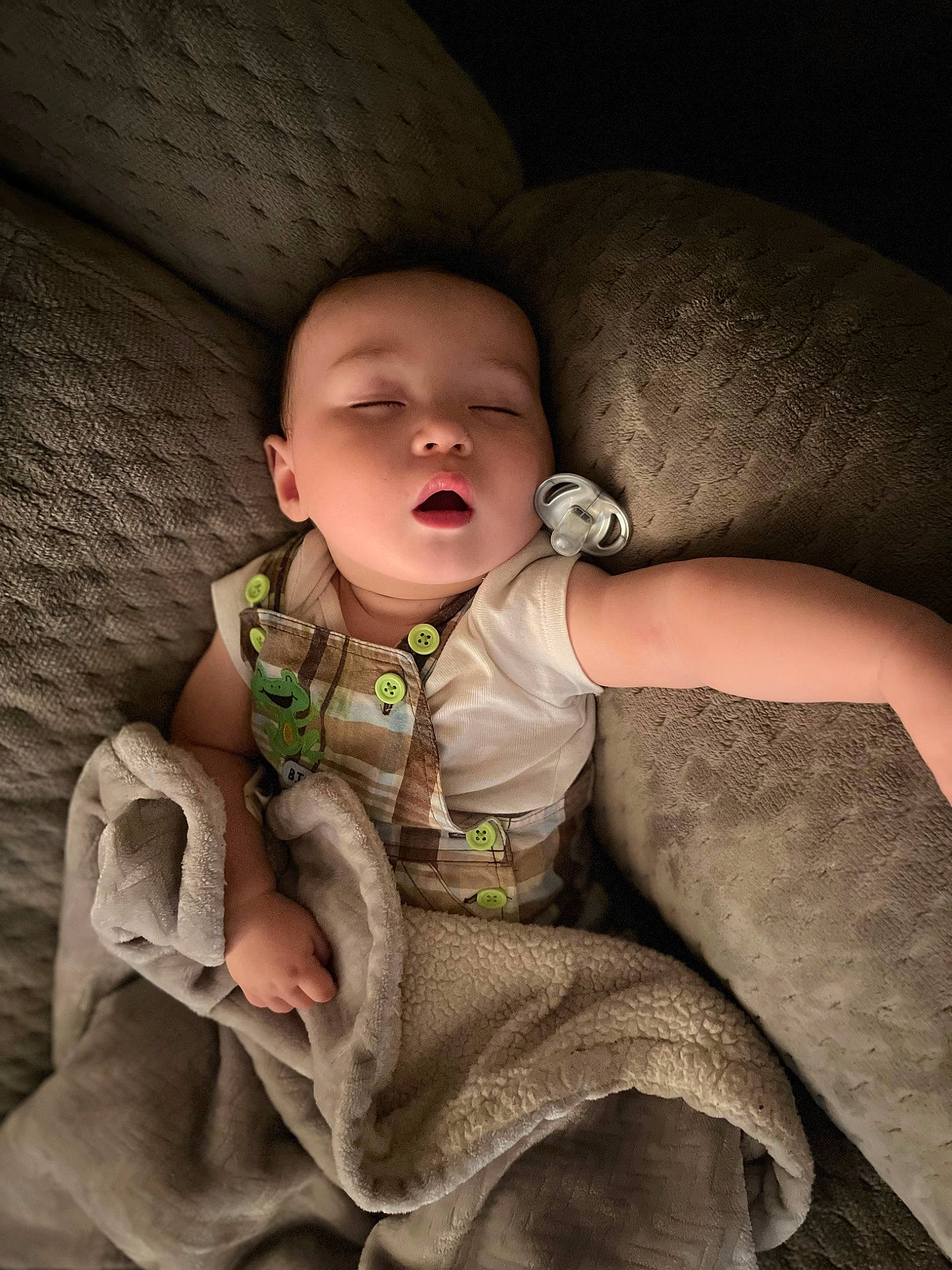 Caspian joined the competition — help win amazing prizes! baby, baby_toddler_clothing, cheek, child, chin, comfort, eye, eyebrow, flash_photography, happy, human_body, iris, linens, lip, mouth, neck, nose, person, skin, smile