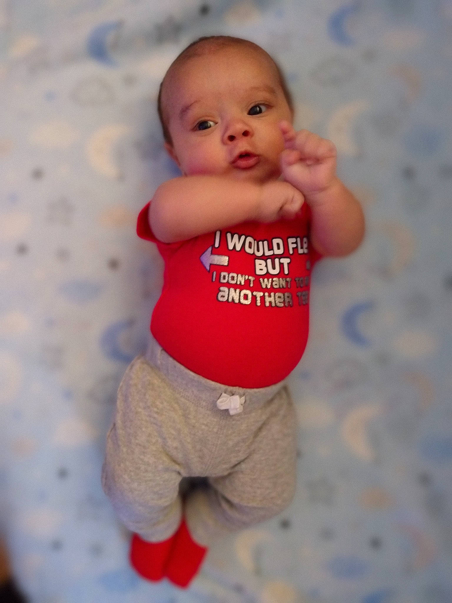 Jordan Jr joined the competition — help win amazing prizes! arm, baby, baby_toddler_clothing, chin, elbow, finger, fun, gesture, happy, human_body, neck, nose, people_in_nature, person, shoulder, sleeve, standing, stomach, t_shirt, thumb