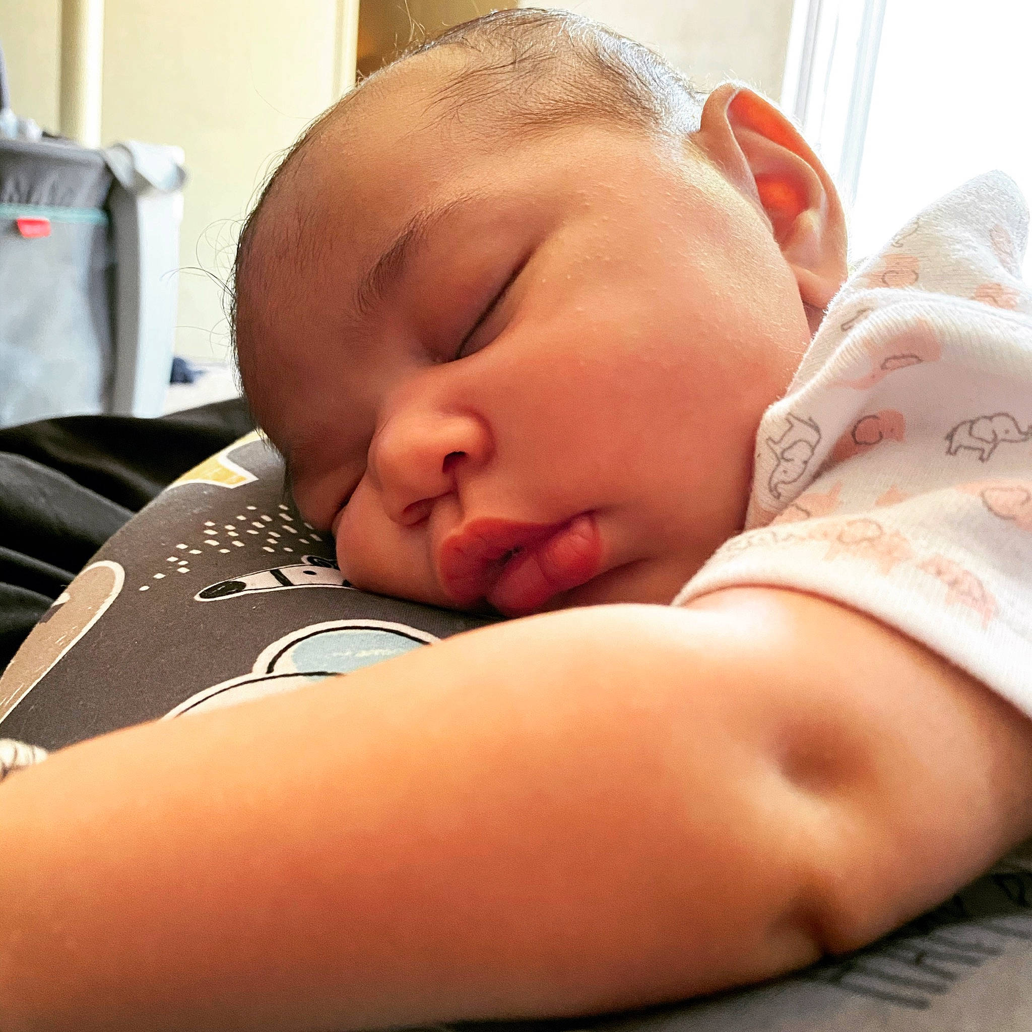 Persephone is registered to the contest to win money with this photo: arm, baby, baby_sleeping, bedtime, birth, cheek, child, ear, face, forehead, hand, head, muscle, nap, nose, person, skin, sleep, toddler