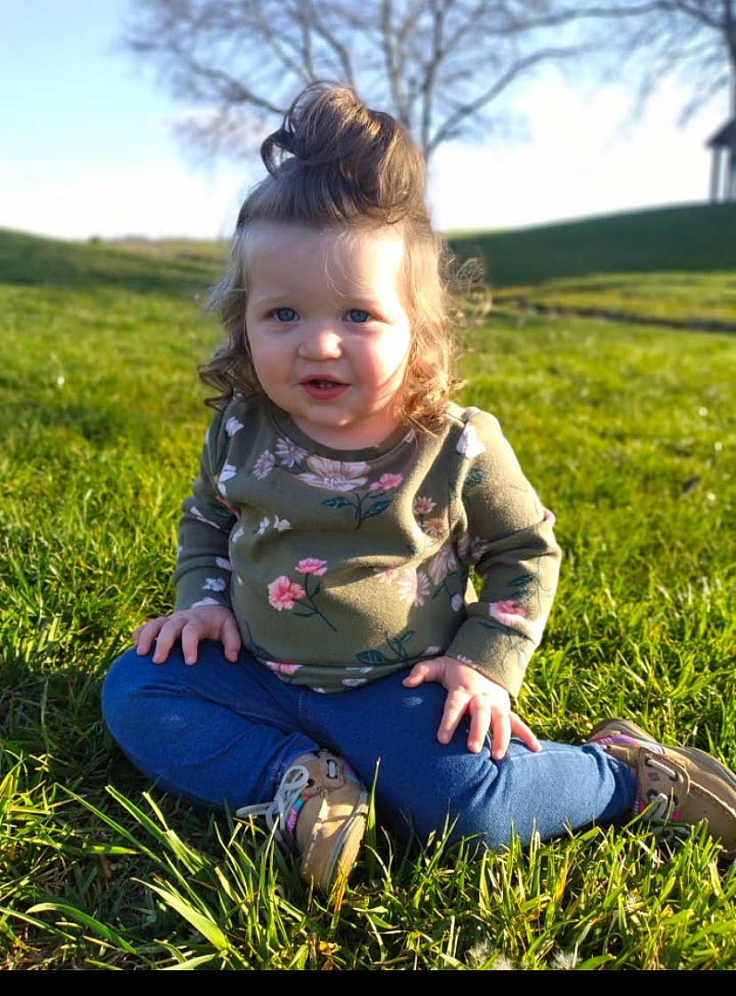 Jadis joined the competition — help win amazing prizes! baby, baby_toddler_clothing, clothing, flash_photography, grass, grassland, green, happy, iris, jeans, leaf, meadow, people_in_nature, person, plant, skin, sky, smile, sunlight, toddler