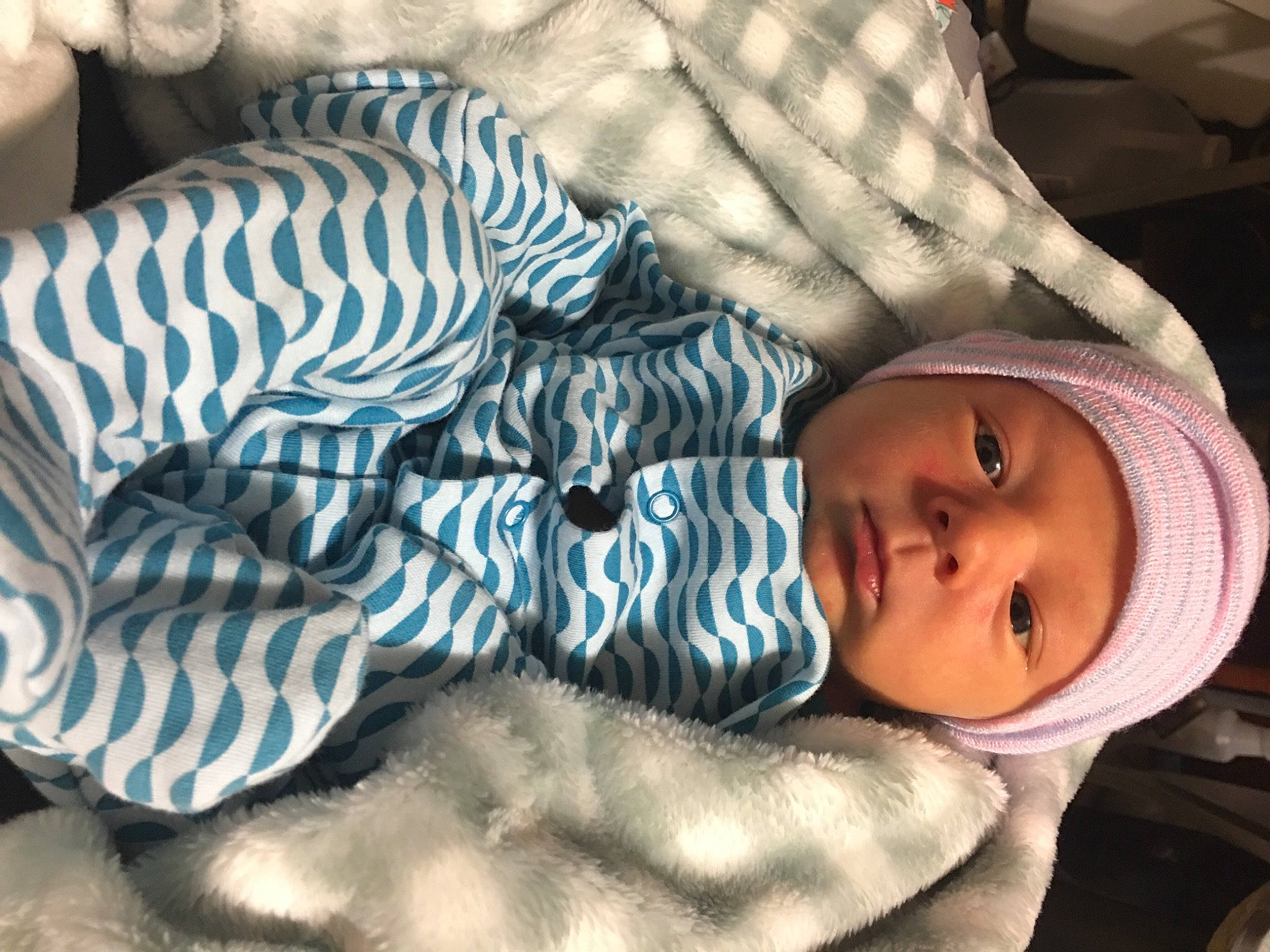 Gabriel joined the competition — help win amazing prizes! baby, baby_toddler_clothing, bedtime, bonnet, cheek, child, comfort, headwear, linens, nap, person, sleep