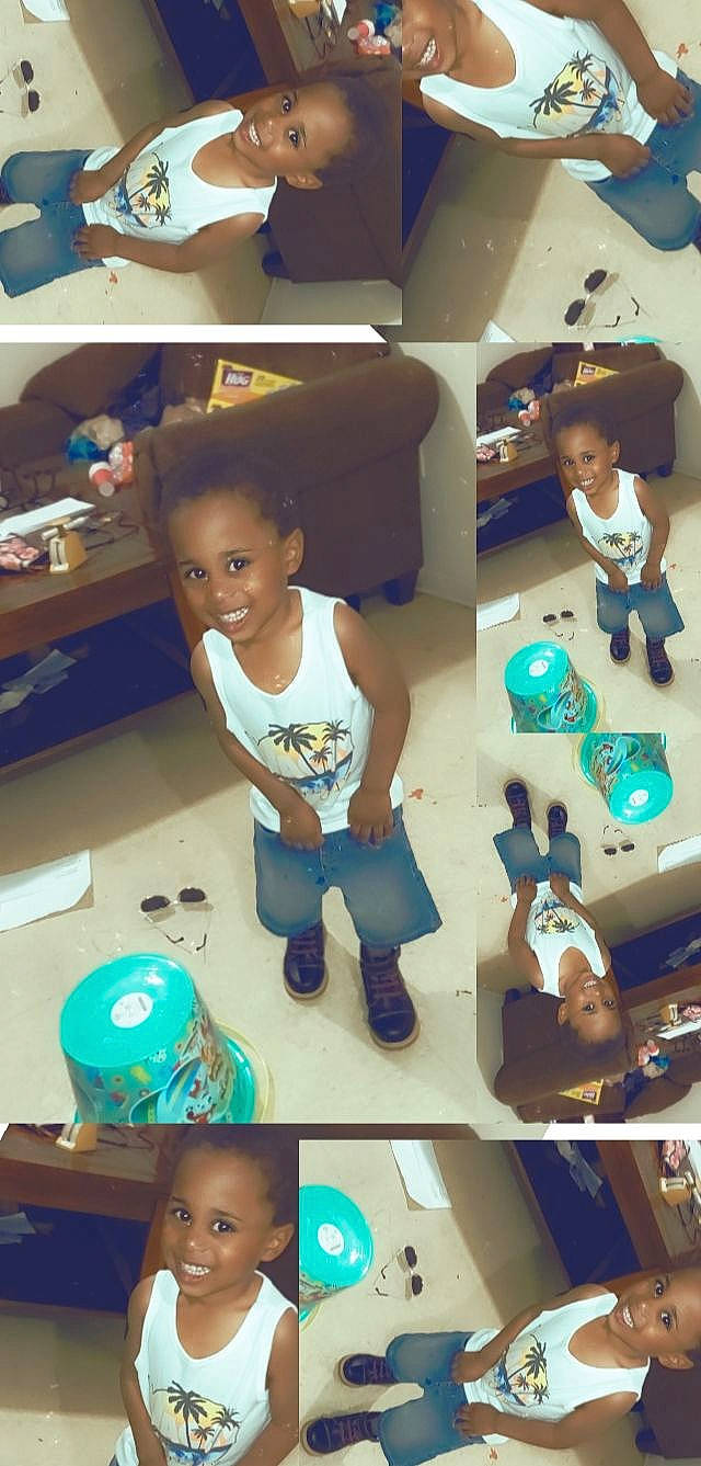 Lamarion joined the competition — help win amazing prizes! art, blue, child, cool, electronic_device, finger, fun, happy, joy, leisure, people, person, photograph, play, product, shorts, smile, snapshot, standing, t_shirt