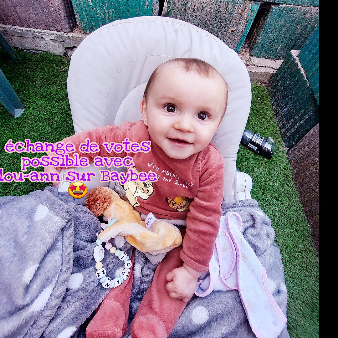 Lou-ann participe au concours pour gagner de l'argent avec cette photo : baby, baby_toddler_clothing, beauty, child, cool, eye, face, happy, linens, magenta, person, pink, product, purple, skin, sleeve, smile, t_shirt, textile, toddler