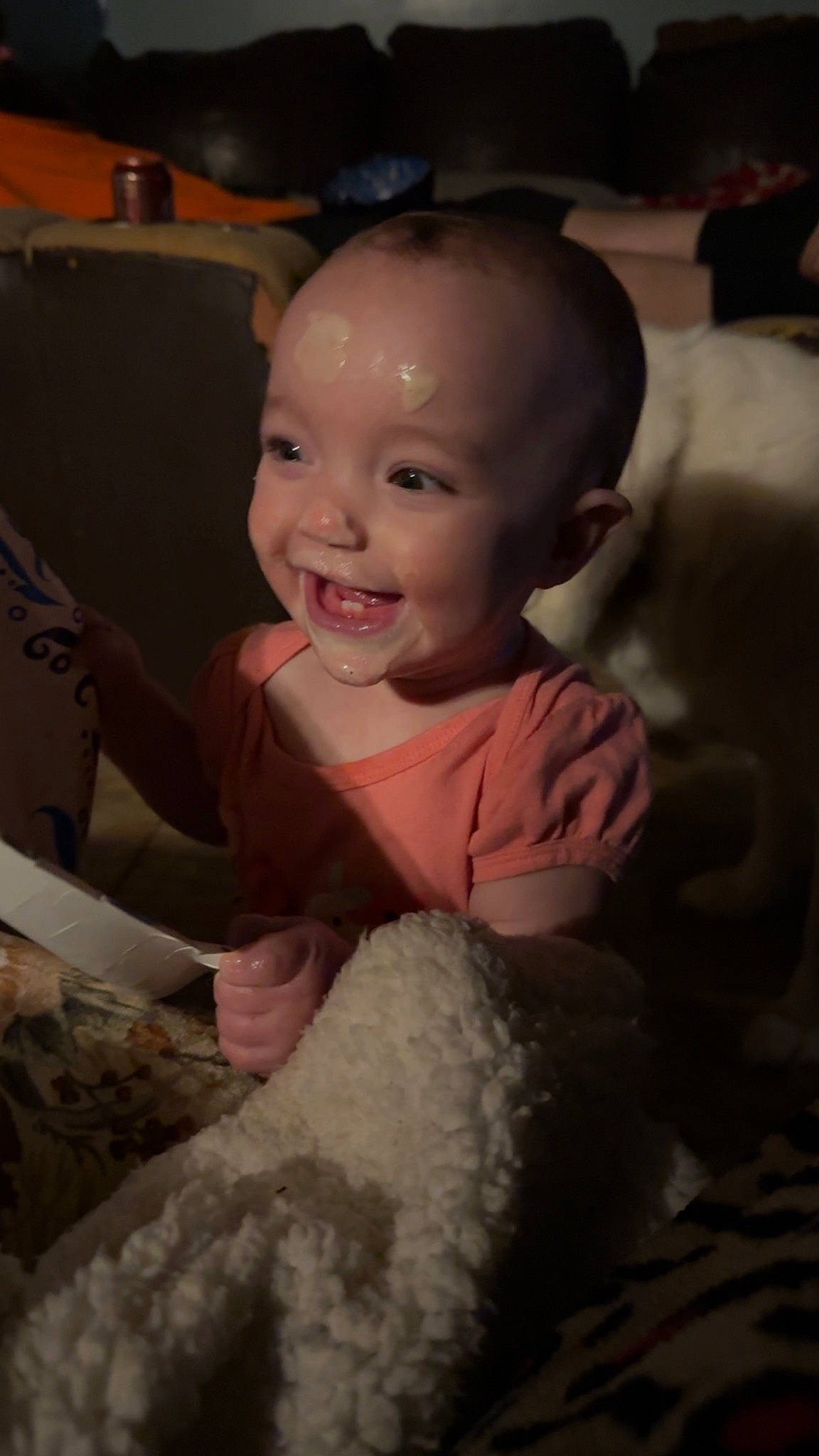 Lilah joined the competition — help win amazing prizes! baby, chair, cheek, child, comfort, flash_photography, flooring, fun, fur, happy, human, iris, joy, nose, person, room, sitting, skin, smile, toddler