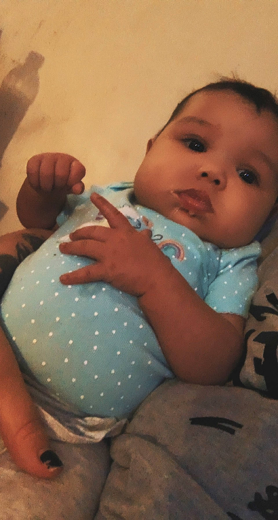 Shaniya joined the competition — help win amazing prizes! abdomen, baby_toddler_clothing, cheek, comfort, facial_expression, finger, gesture, happy, head, human_body, neck, nose, people, person, shoulder, skin, standing, stomach, textile, toddler