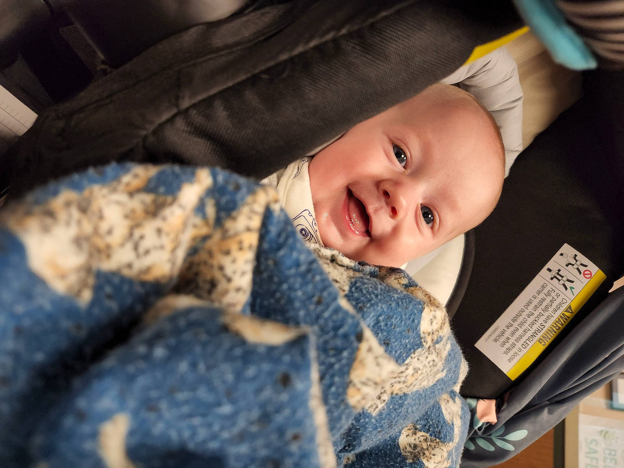 Corey joined the competition — help win amazing prizes! baby, car_seat, cheek, child, comfort, electric_blue, eye, facial_expression, flash_photography, fun, happy, hat, luxury_vehicle, pattern, person, sitting, skin, smile, toddler, tree