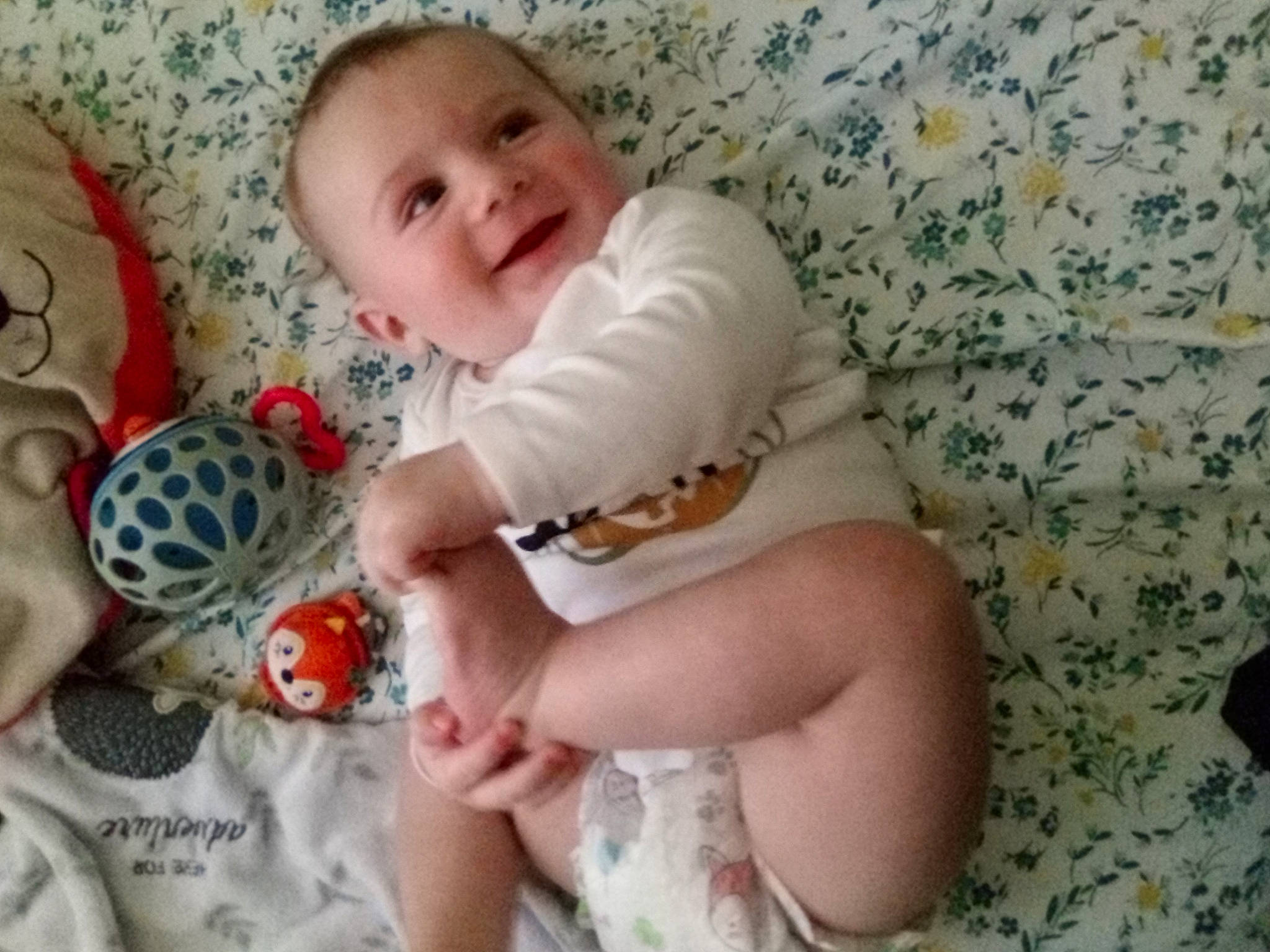 Billy joined the competition — help win amazing prizes! arm, baby, baby_toddler_clothing, cheek, child, comfort, eye, finger, hand, happy, human_body, iris, joy, linens, nail, pattern, person, skin, smile, textile