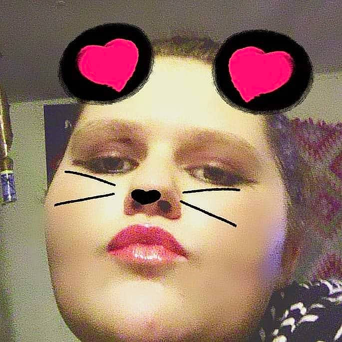 Angel joined the competition — help win amazing prizes! art, beauty, black_hair, cheek, eyebrow, eyelash, fur, human_body, iris, lip, lipstick, magenta, material_property, no_expression, nose, paint, person, pink, snout, toy