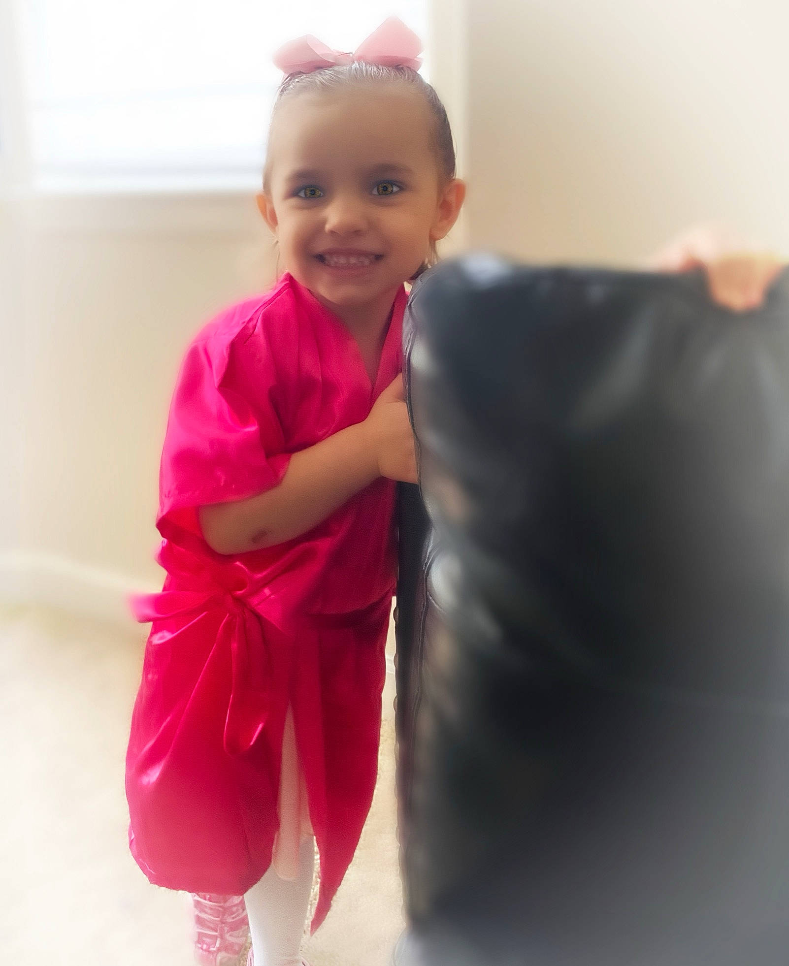 Drew joined the competition — help win amazing prizes! arm, baby, baby_toddler_clothing, child, comfort, flooring, fun, gesture, happy, head, joy, magenta, person, pink, play, room, sleeve, smile, sportswear, t_shirt