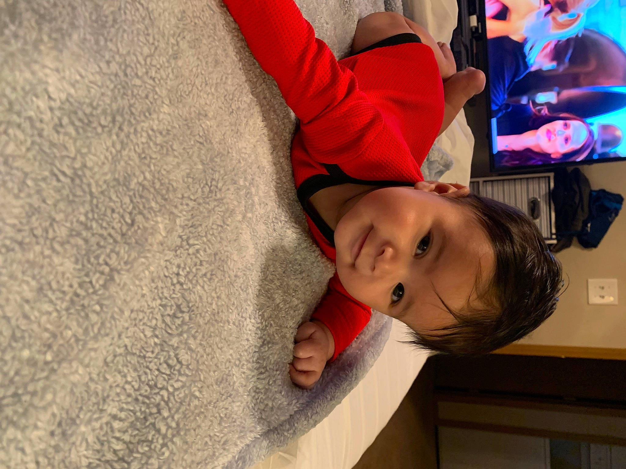 Carlos joined the competition — help win amazing prizes! baby, child, eyewear, finger, flooring, fun, gesture, happy, hat, human_leg, leisure, nose, person, plant, play, room, smile, t_shirt, toddler, tree