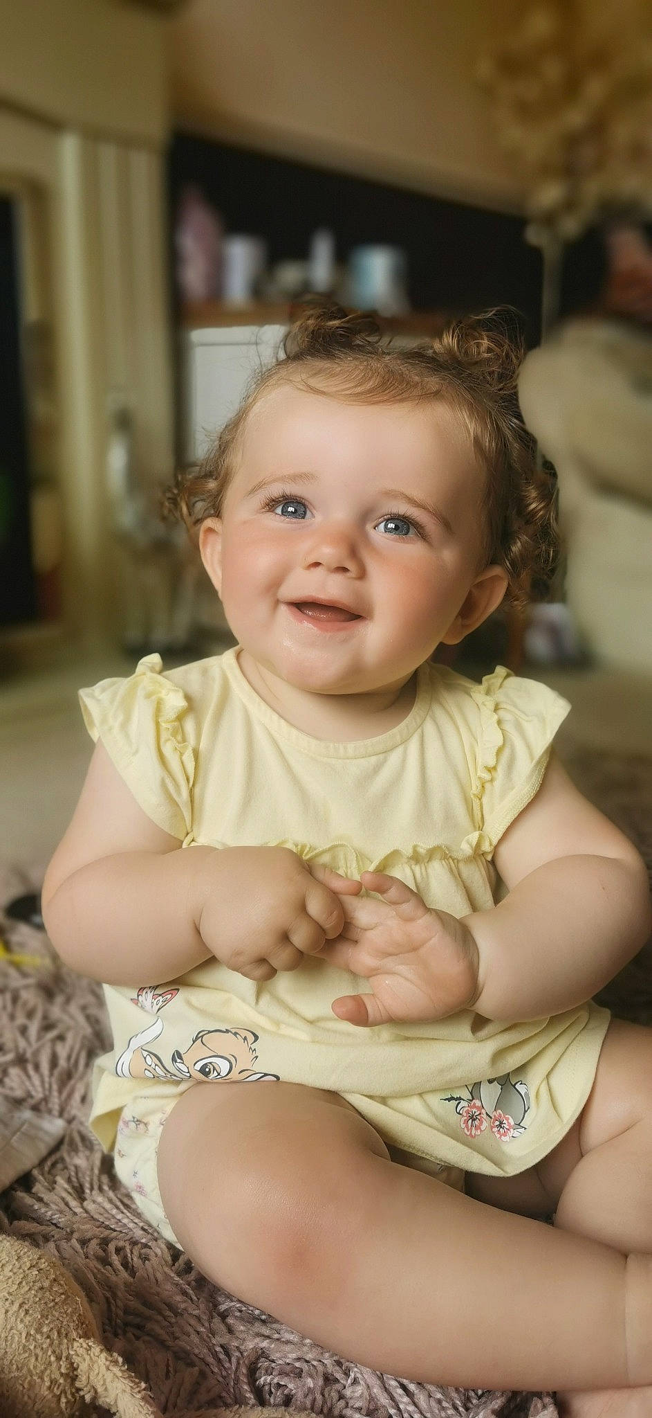 Jessie is registered to the contest to win money with this photo: baby_toddler_clothing, cheek, chin, dress, eye, face, facial_expression, finger, flash_photography, hair, hairstyle, hand, happy, head, iris, joy, lip, person, skin, smile