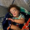 Thorin is registered to the contest to win money with this photo: child, toddler, sleeping, curly_hair, blanket, fox_pattern, playpen, cozy, resting, indoors, soft_lighting, peaceful, cute, baby_clothes, nap_time, hands, face, portrait, comfort, cushion
