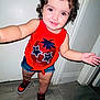 Kendra is registered to the contest to win money with this photo: baby, bodypart, clothing, costume, door, face, finger, footwear, hand, head, jeans, pants, person, photography, portrait, sandal, shoe, shorts, sneaker, t_shirt