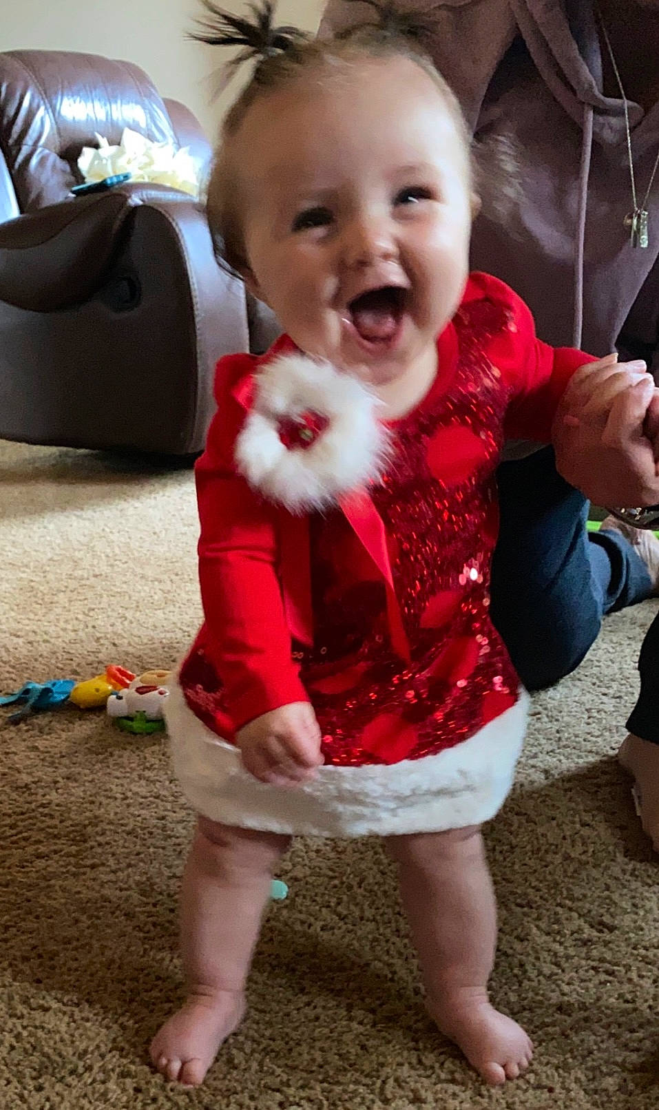 Mallory joined the competition — help win amazing prizes! baby, baby_toddler_clothing, cheek, child, clothing, dress, eye, fun, hand, happy, head, iris, leg, person, shorts, skin, sleeve, smile, standing, thigh