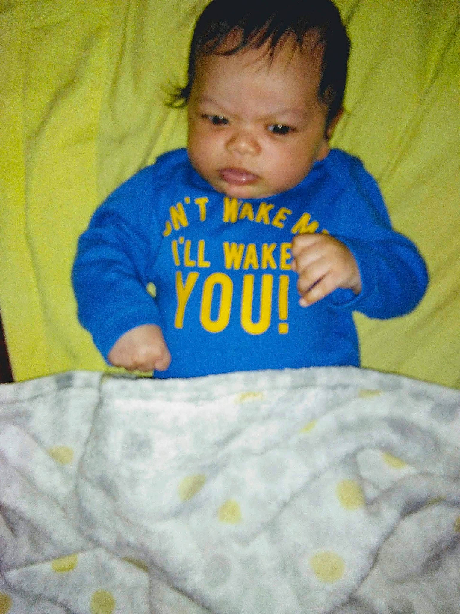 Jaziah joined the competition — help win amazing prizes! baby, baby_products, baby_toddler_clothing, bedding, bedtime, blanket, cheek, child, eye, head, linens, nap_mat, nose, person, skin, smile, textile, toddler