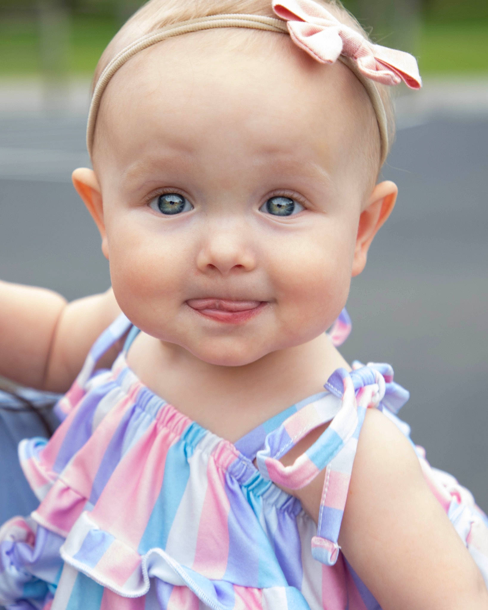 Keleigh joined the competition — help win amazing prizes! baby, baby_toddler_clothing, beauty, child, dress, eye, eyelash, face, flash_photography, grass, hairstyle, happy, iris, joy, lip, people, person, pink, skin, smile