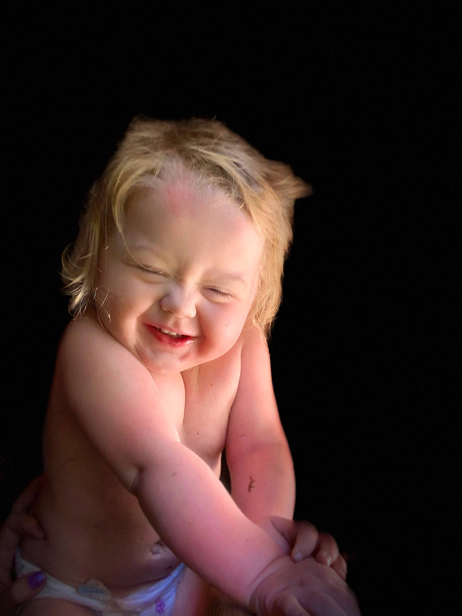 Kaydence is registered to the contest to win money with this photo: baby, baby_toddler_clothing, cheek, chest, child, ear, face, flash_photography, fun, happy, human_body, iris, joy, lip, mouth, nose, person, skin, smile, stomach