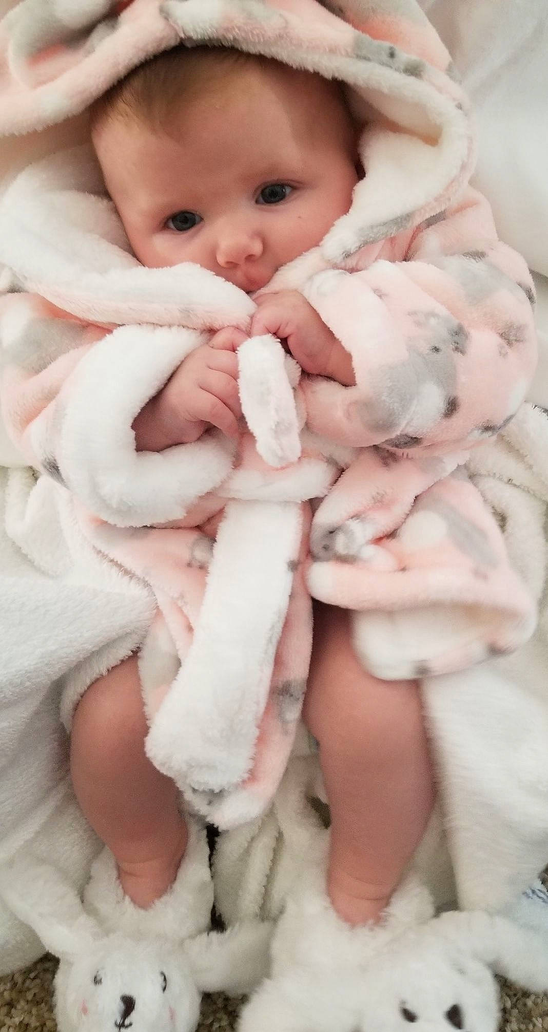Kynzlee joined the competition — help win amazing prizes! baby, baby_sleeping, blanket, cheek, child, fur, nose, person, pink, skin, toddler