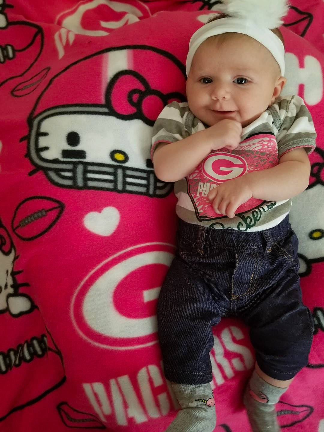 Kynzlee is registered to the contest to win money with this photo: baby, cheek, child, doll, person, pink, product, toddler, toy