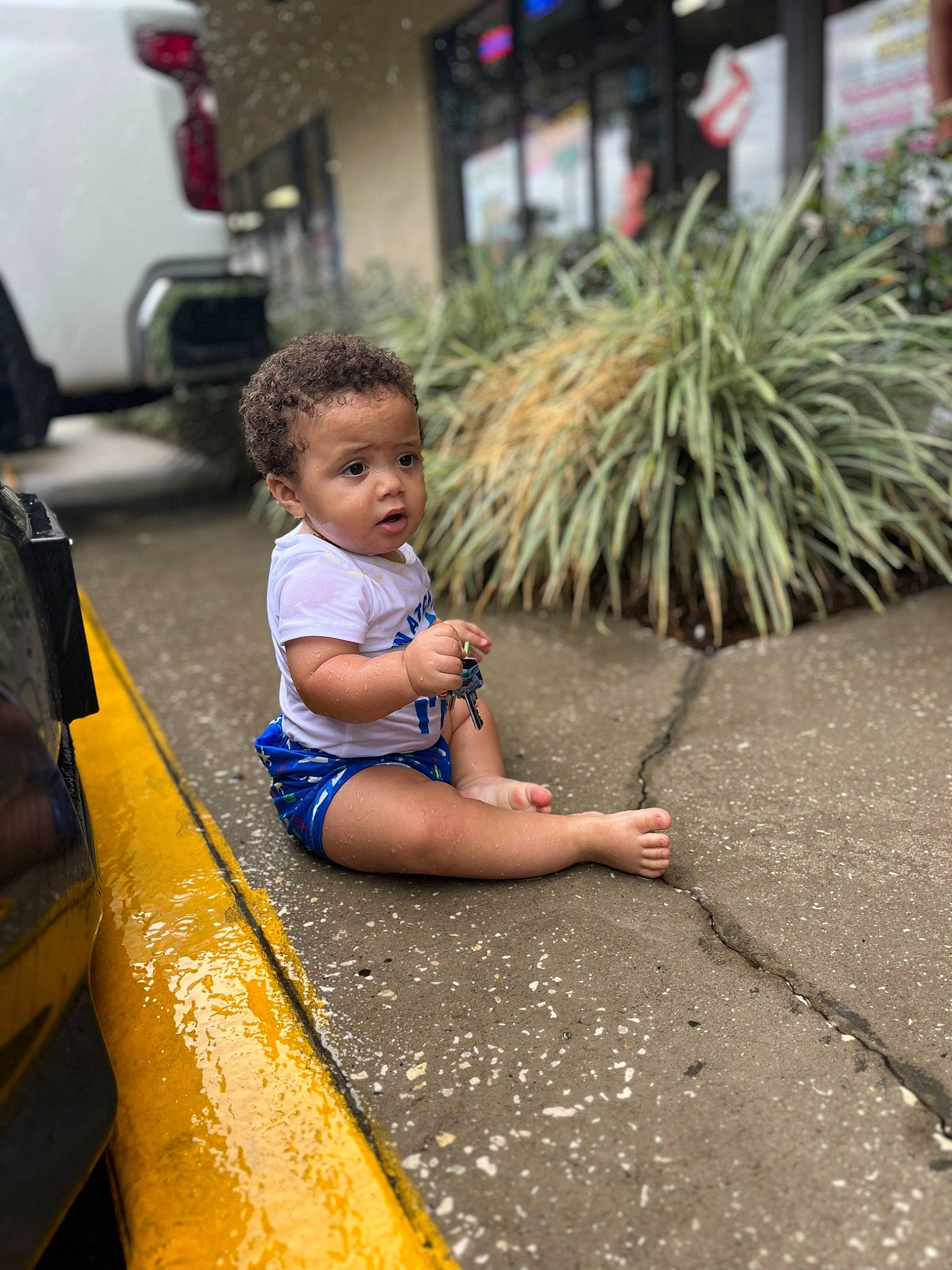 Zyaire joined the competition — help win amazing prizes! asphalt, automotive_lighting, automotive_tire, grass, hairstyle, happy, human, infrastructure, leisure, morning, motor_vehicle, person, plant, public_space, road, road_surface, sidewalk, temple, toddler, travel