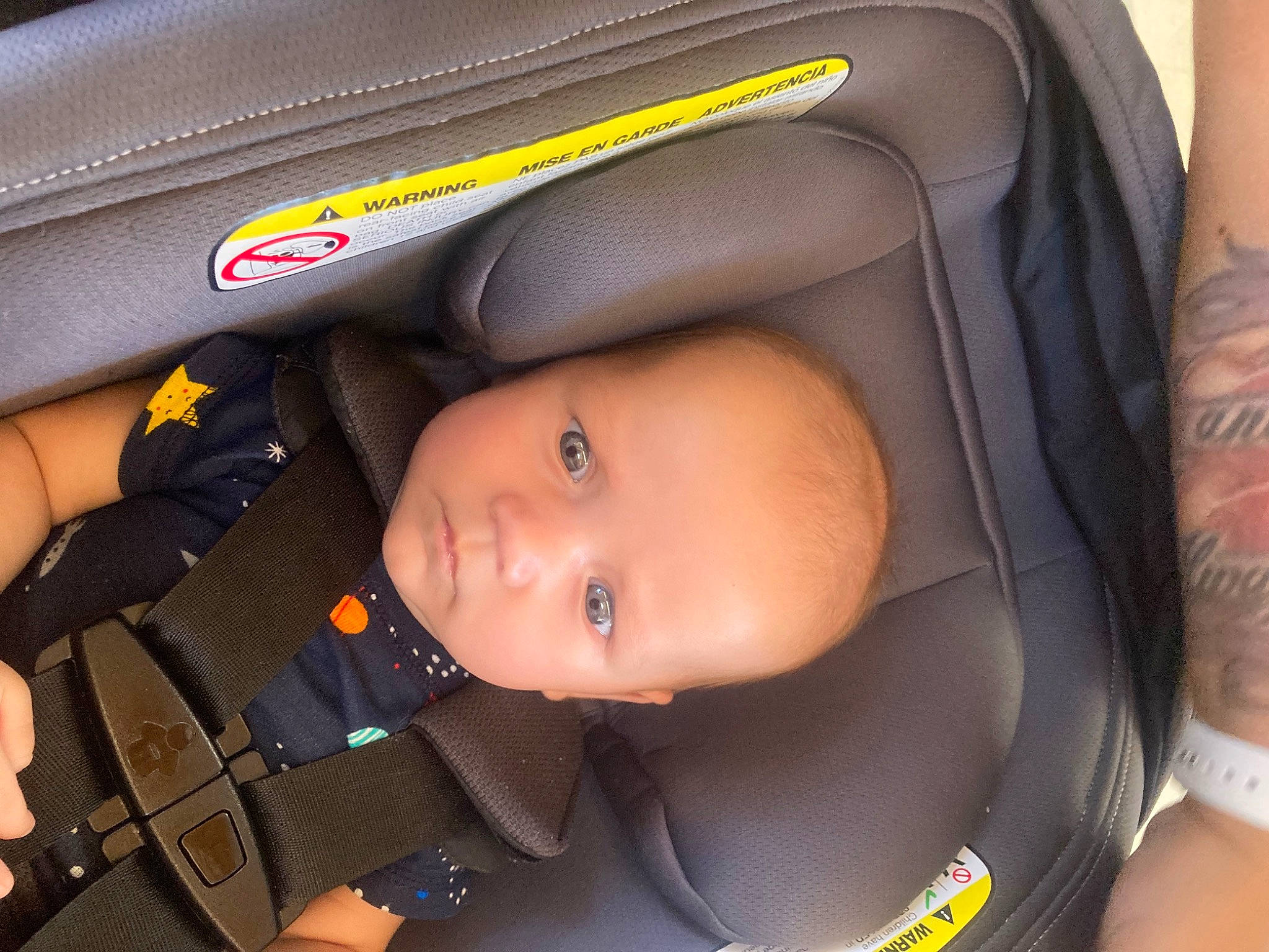 Asher joined the competition — help win amazing prizes! auto_part, baby, baby_carriage, baby_products, bag, baggage, brown, car_seat, car_seat_cover, child, comfort, fashion_accessory, person, personal_protective_equipment, seat_belt, strap, toddler, vehicle_door