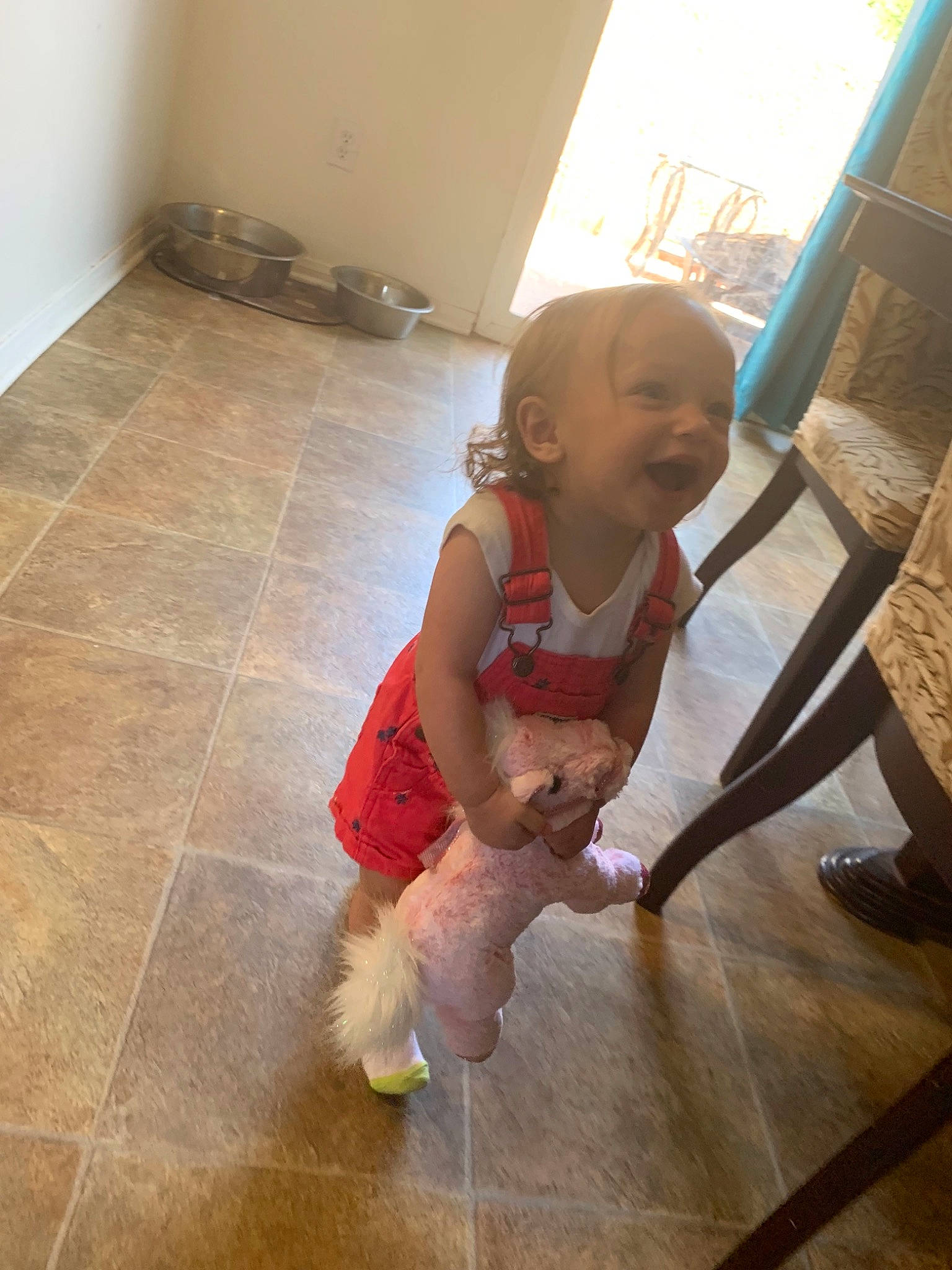 Kaysen is registered to the contest to win money with this photo: baby, child, fawn, floor, flooring, fun, hardwood, leg, person, play, smile, tile, toddler, vacation, wood, wood_flooring