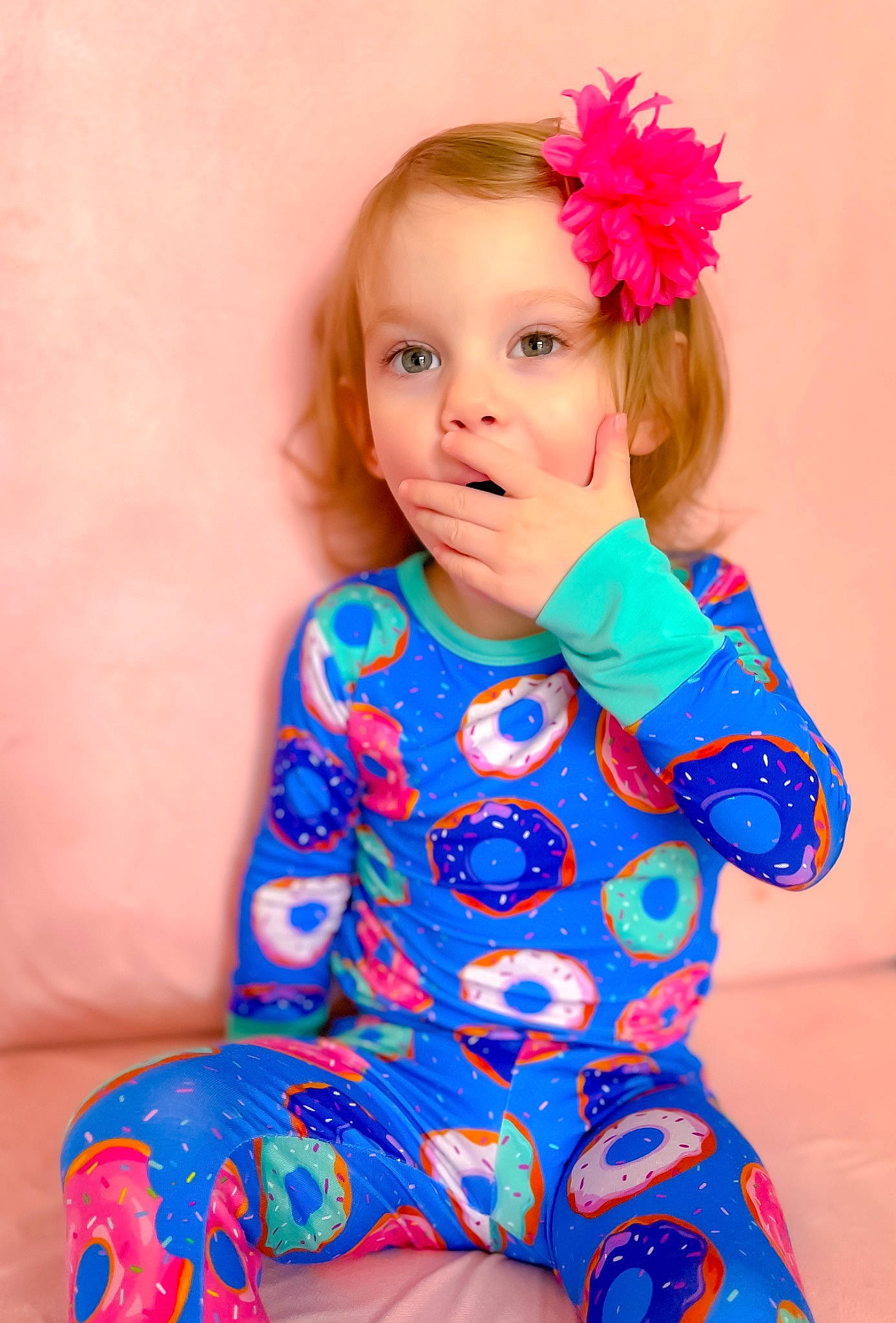 Atley joined the competition — help win amazing prizes! baby_toddler_clothing, blond, child, dress, electric_blue, eye, face, flower, hair, happy, head, iris, magenta, pattern, person, pink, skin, sleeve, t_shirt, textile
