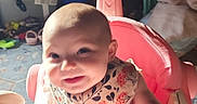 Echo is registered to the contest to win money with this photo: baby, child, pink, walker, toy, smile, indoor, infant, seat, clothing, face, hands, light, shadow, background, carpet, furniture, play, cute, young