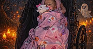 Renesmay joined the competition — help win amazing prizes! baby, blanket, candles, cat, costume, cute, dark, forest, full_moon, ghost, halloween, jack_o_lantern, magic, night, pumpkin, sleeping, spooky, stroller, toy, witch