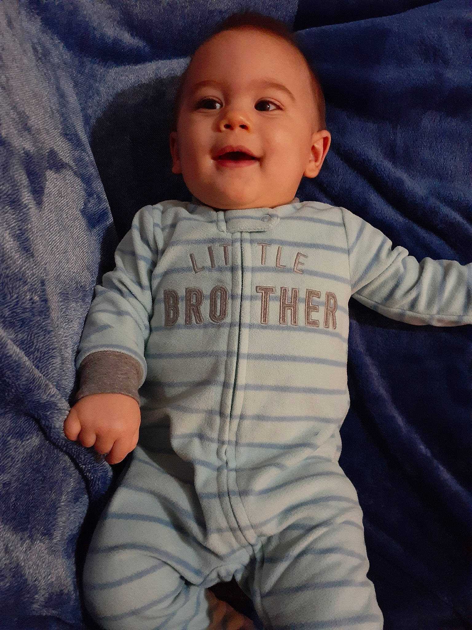 Brock joined the competition — help win amazing prizes! arm, baby, baby_products, baby_toddler_clothing, cheek, child, head, person, product, skin, sleeve, smile, toddler