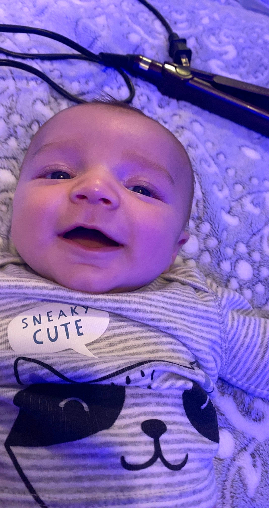 Leon is registered to the contest to win money with this photo: baby, baby_laughing, baby_toddler_clothing, blue, cheek, child, cool, eyebrow, facial_expression, happy, headwear, iris, magenta, mouth, nose, person, pink, purple, skin, smile