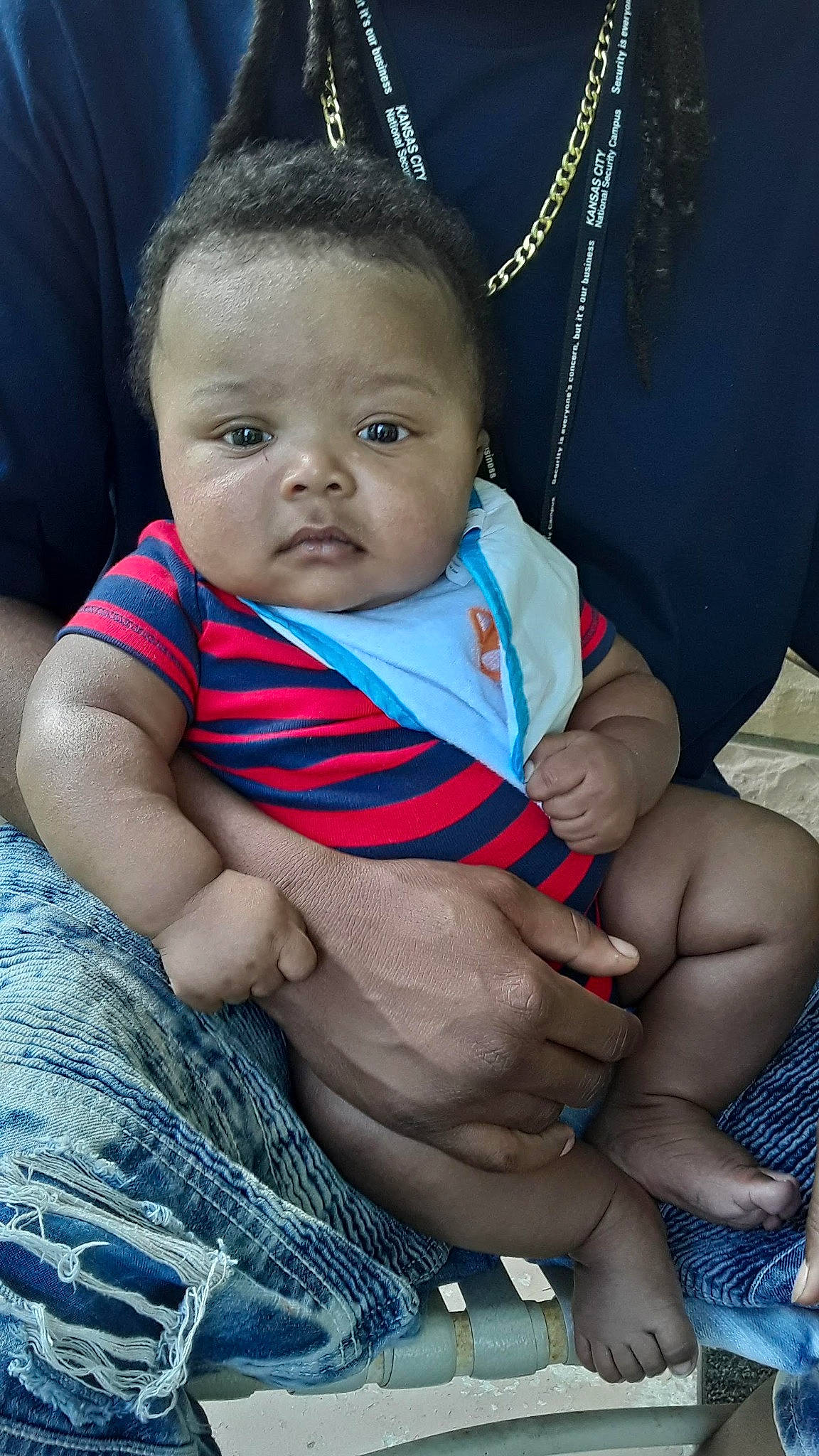 Ahmad is registered to the contest to win money with this photo: baby, baby_toddler_clothing, blue, cheek, child, cool, electric_blue, eye, finger, flash_photography, hair, hairstyle, hand, happy, head, iris, jewellery, person, skin, toddler