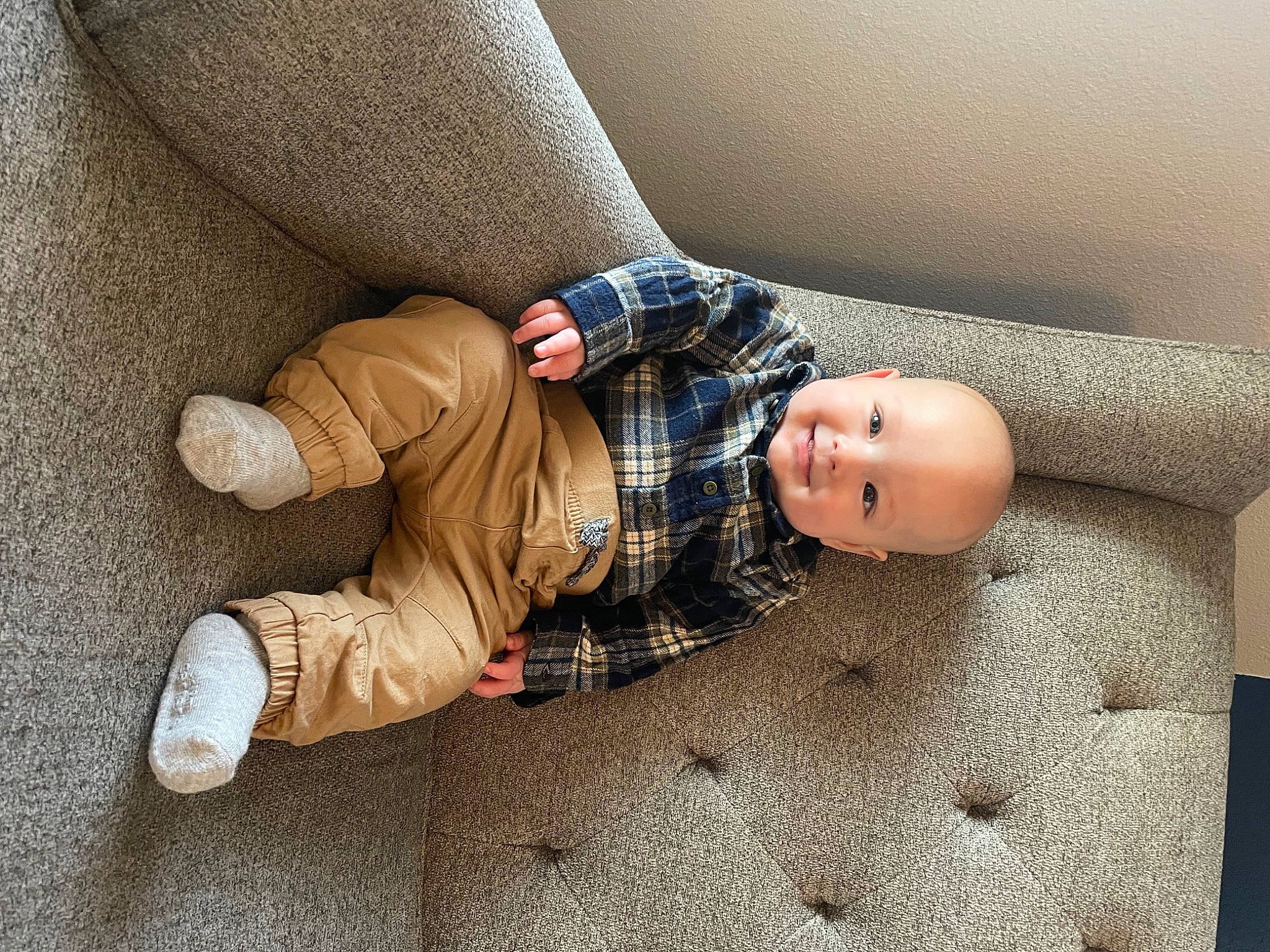 Kason joined the competition — help win amazing prizes! arm, baby, baby_toddler_clothing, comfort, elbow, finger, floor, flooring, foot, human_body, human_leg, joint, joy, knee, person, skin, sleeve, sock, thigh, toddler