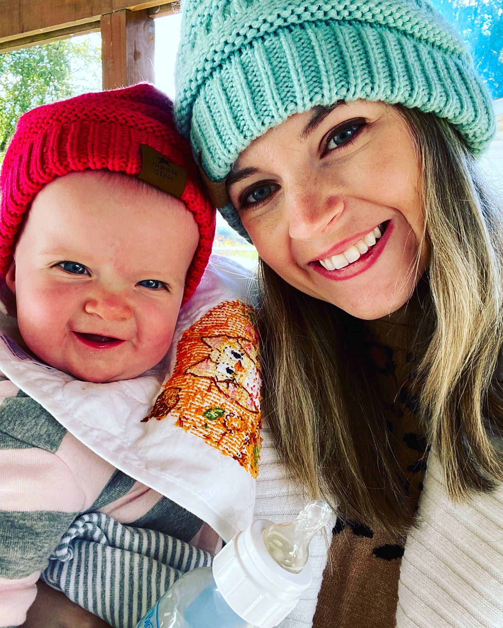 Nadia joined the competition — help win amazing prizes! baby_toddler_clothing, bonnet, cheek, eye, face, facial_expression, happy, headgear, headwear, human, joy, knit_cap, lip, mouth, nose, person, skin, smile, textile, toddler