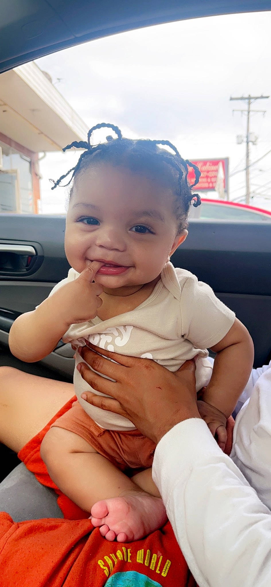 Julius joined the competition — help win amazing prizes! baby_toddler_clothing, chest, child, dress, finger, fun, gesture, hair, happy, human_leg, joy, knee, leg, neck, person, shoulder, skin, smile, thigh, thumb