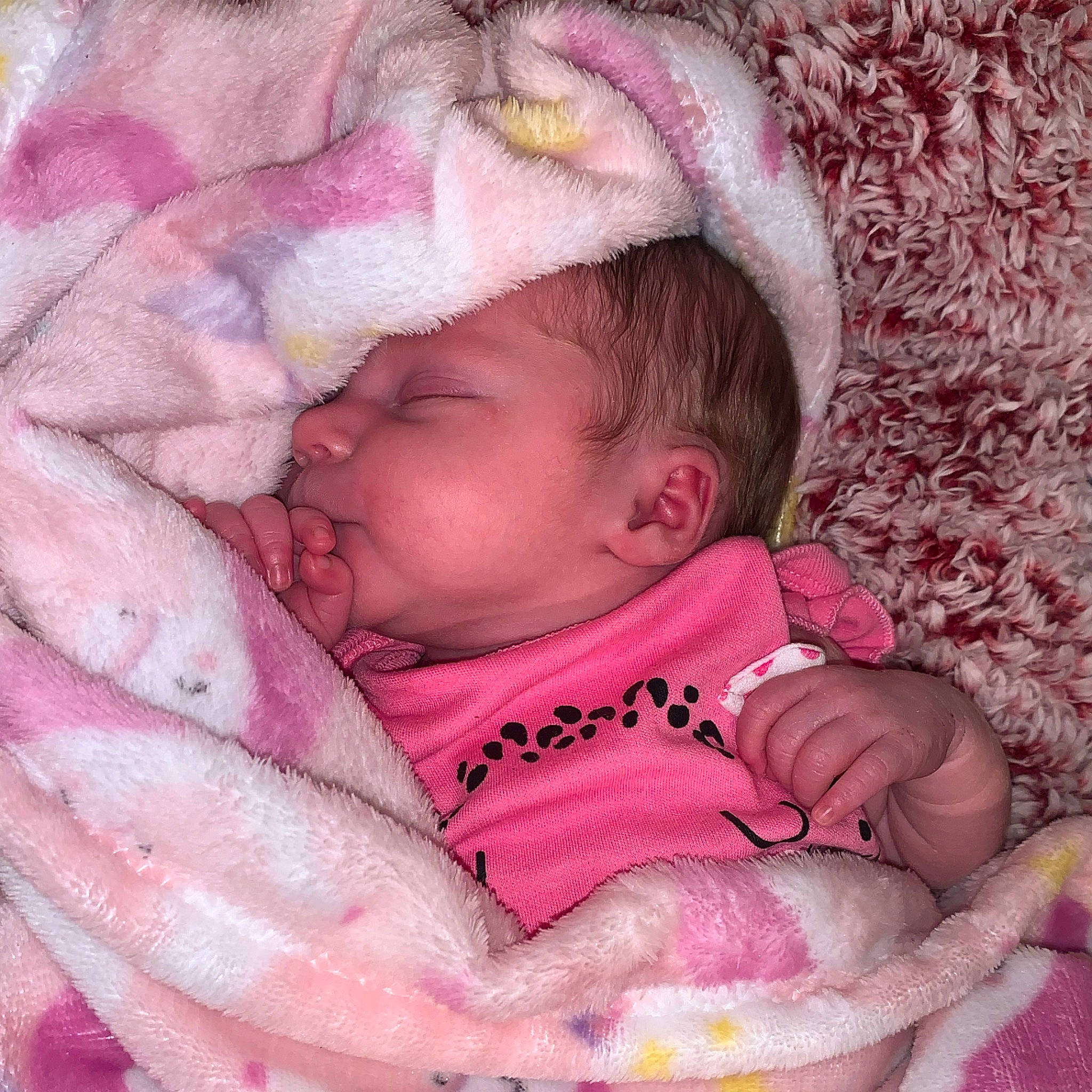 Emerie is registered to the contest to win money with this photo: baby, baby_sleeping, baby_toddler_clothing, cheek, comfort, eye, face, finger, hand, head, human_body, iris, lip, mouth, nose, organ, person, pink, product, skin