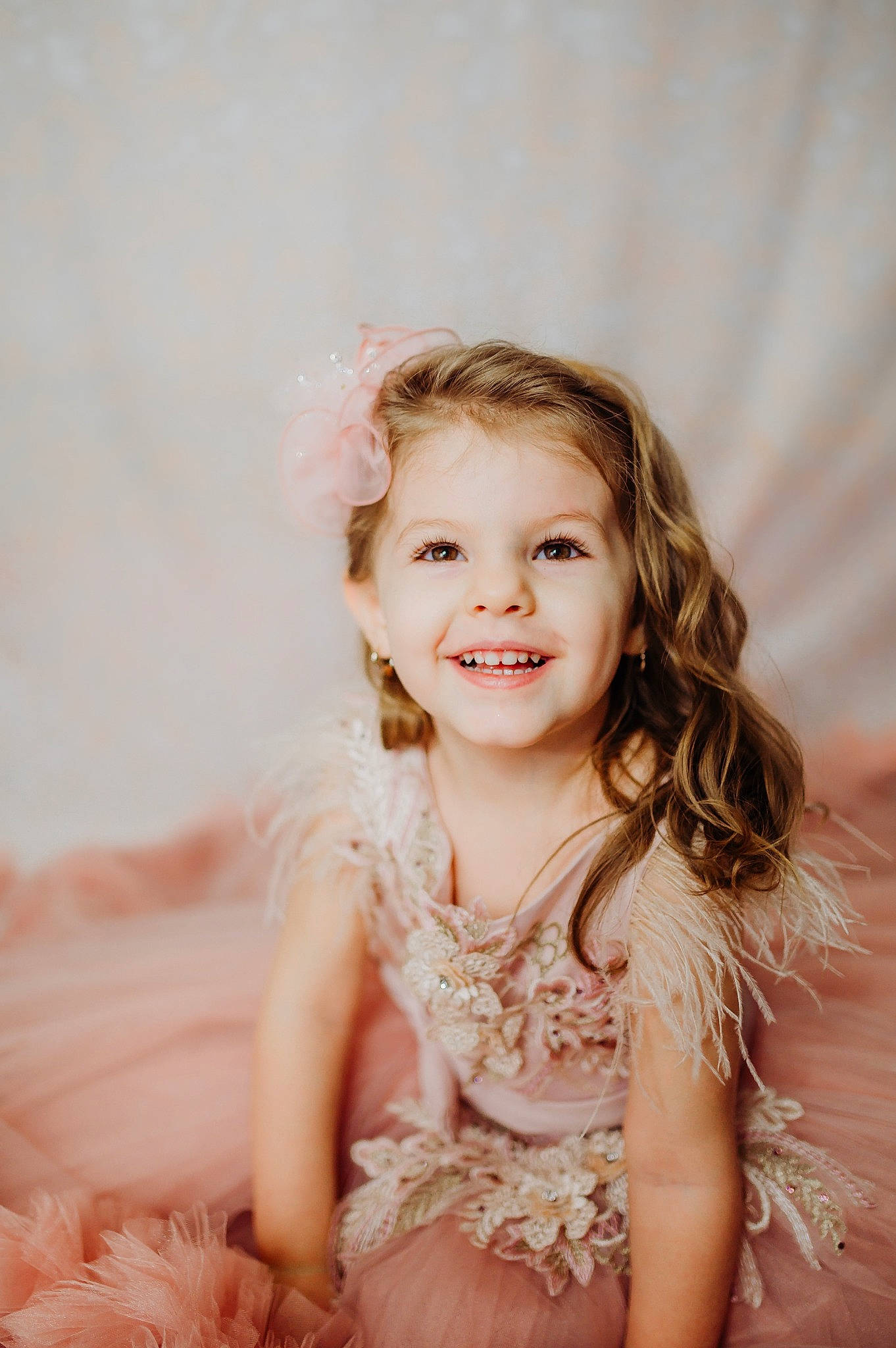 Dalia is registered to the contest to win money with this photo: beauty, cheek, child, child_model, dress, eye, face, facial_expression, hair, hairstyle, head, iris, joy, long_hair, person, photograph, photography, pink, portrait, skin