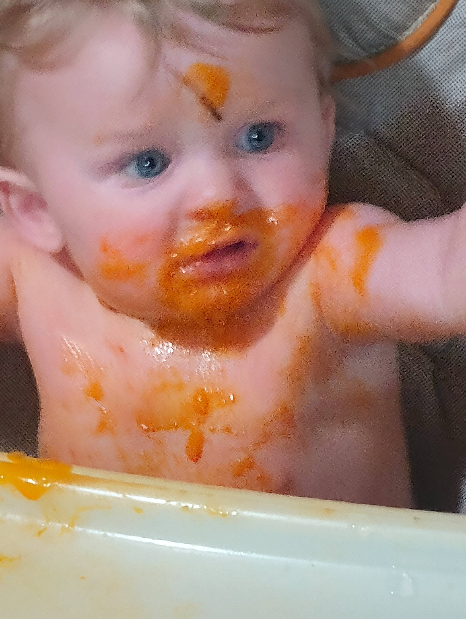 Hunter joined the competition — help win amazing prizes! baby, baby_bathing, bathing, cheek, dress, eye, eyebrow, eyelash, finger, forehead, fun, hair, happy, iris, lip, mouth, nose, organ, person, skin