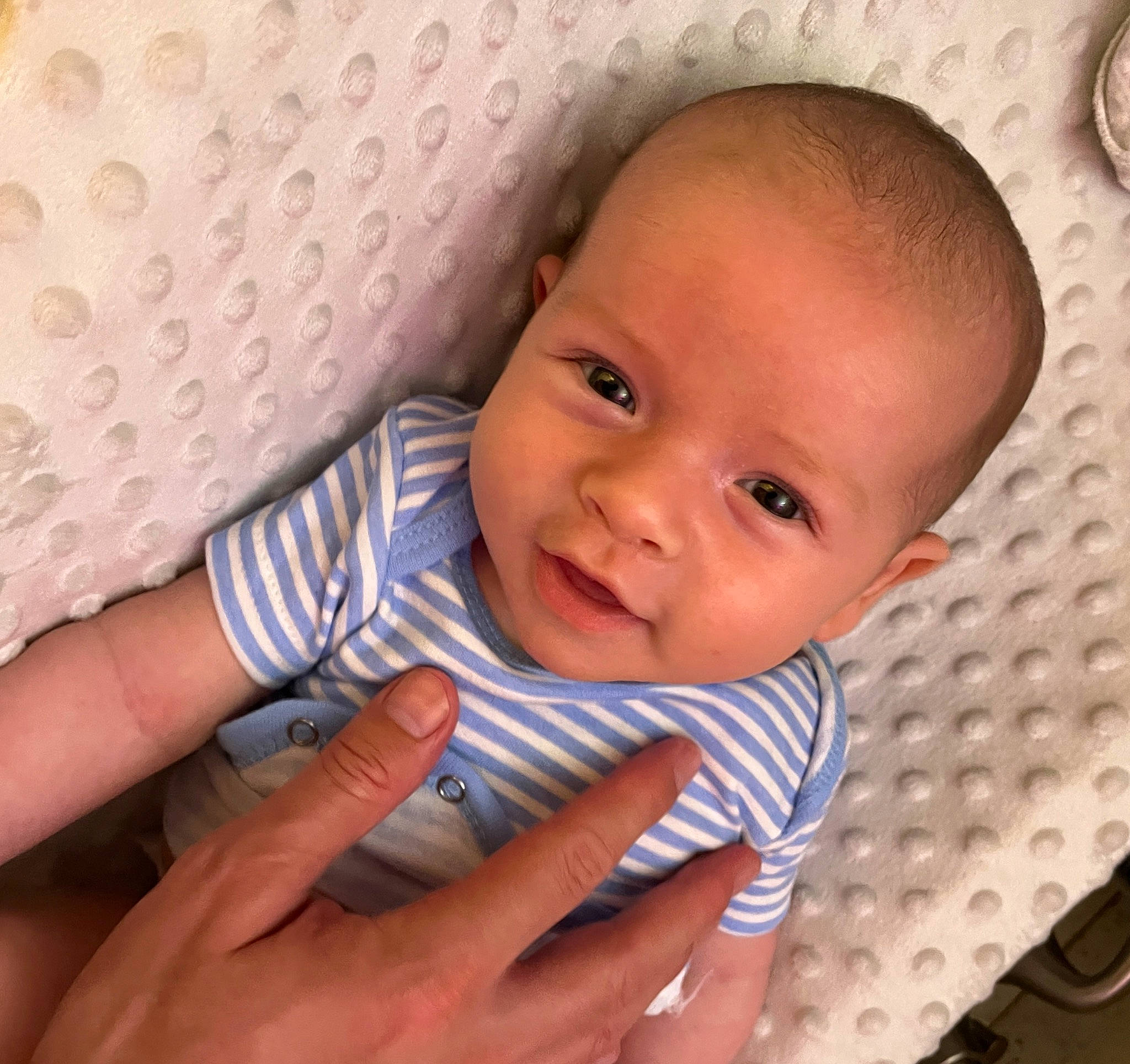 Noah joined the competition — help win amazing prizes! baby, baby_toddler_clothing, cheek, chin, comfort, eye, eyebrow, eyelash, finger, gesture, head, iris, lip, mouth, nail, nose, person, skin, smile, thumb