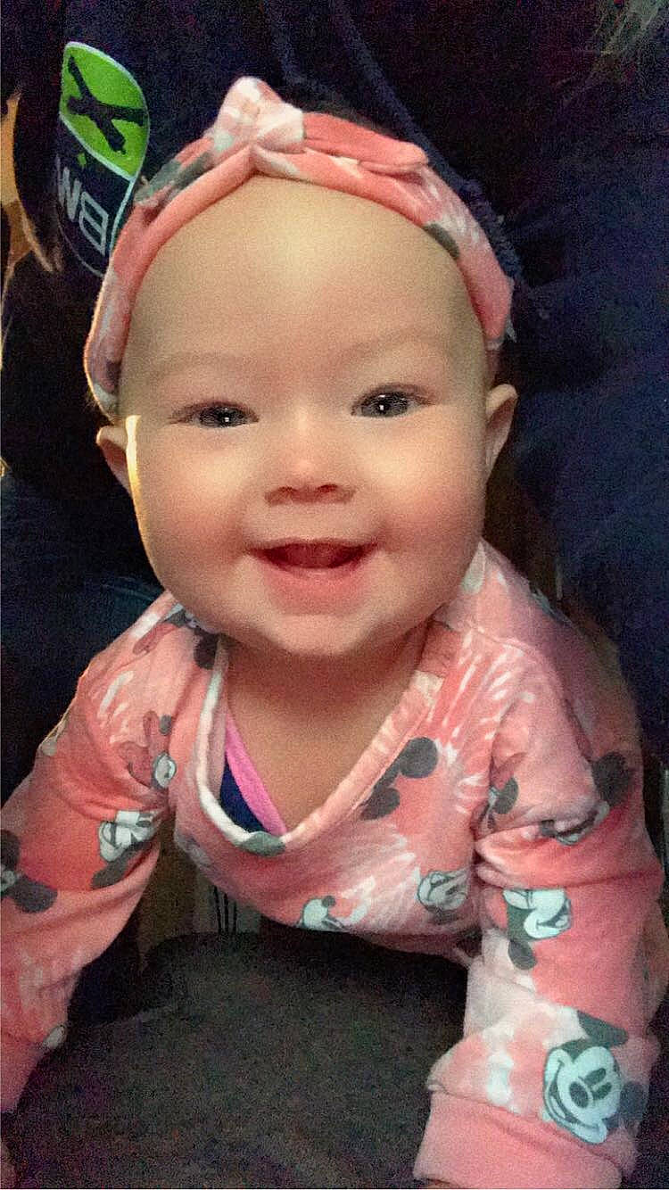 Jacey joined the competition — help win amazing prizes! baby, baby_toddler_clothing, cap, cheek, eye, eyebrow, eyelash, forehead, fun, happy, headgear, iris, joy, lip, mouth, nose, person, pink, skin, sleeve