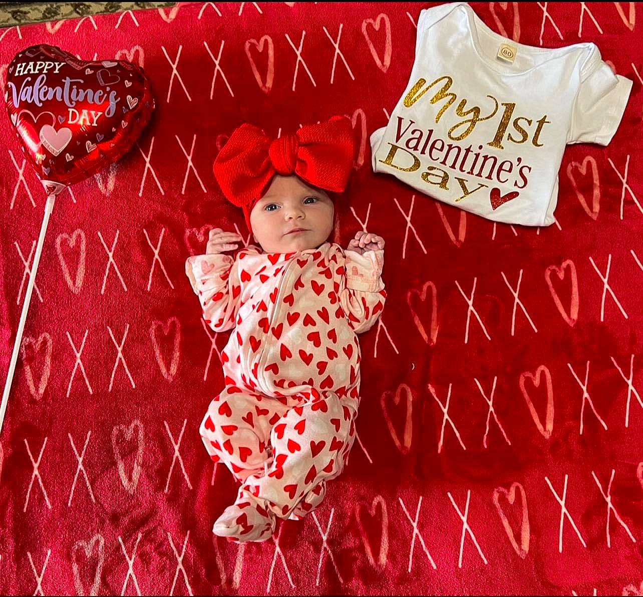 Sutton joined the competition — help win amazing prizes! baby, baby_toddler_clothing, child, event, flooring, font, happy, headwear, holiday, linens, magenta, pattern, peach, person, petal, pink, product, rectangle, red, sleeve