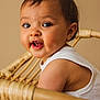 Hina Dupire participe au concours pour gagner de l'argent avec cette photo : baby, bodypart, clothing, crib, face, finger, furniture, hand, happy, head, infantbed, mouth, newborn, person, photography, portrait, sitting, smile, teeth, wood