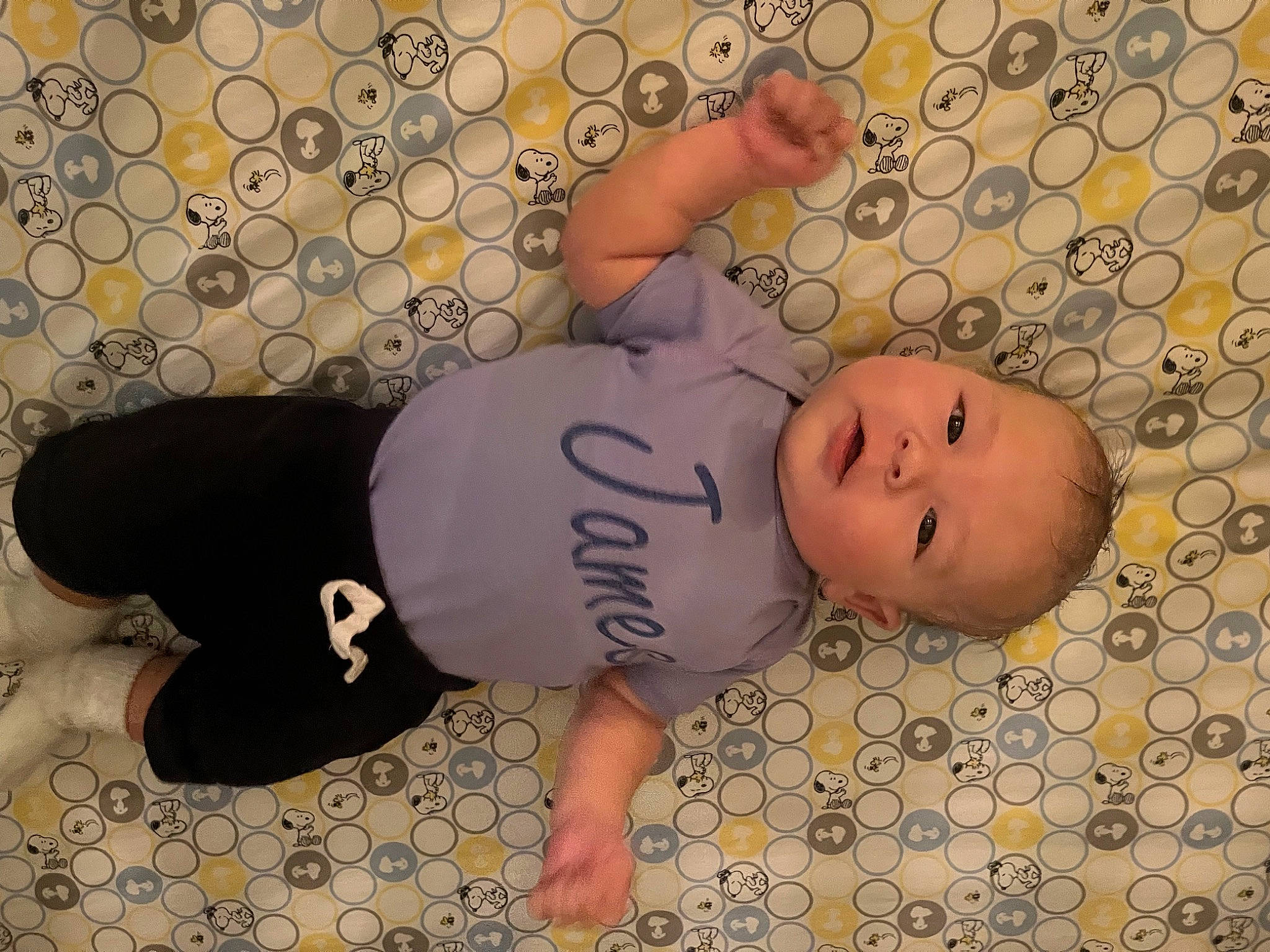 James is registered to the contest to win money with this photo: baby, baby_products, baby_toddler_clothing, beauty, cheek, child, comfort, floor, flooring, font, foot, happy, head, pattern, person, product, sleeve, textile, thigh, toddler