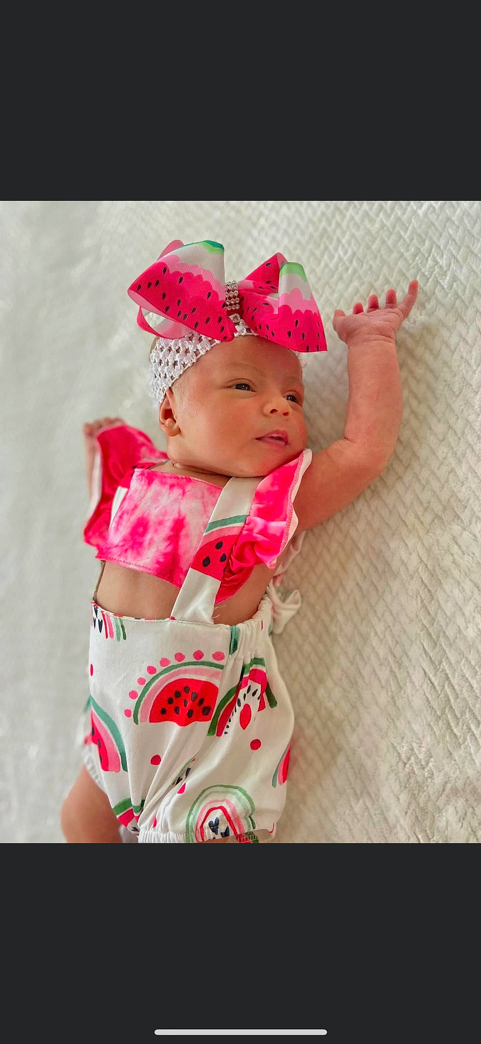 Chyanne joined the competition — help win amazing prizes! abdomen, baby, baby_products, baby_toddler_clothing, chest, costume, eye, fashion_accessory, hair_accessory, happy, head, headband, headwear, human_body, magenta, pattern, person, pink, sleeve, thigh