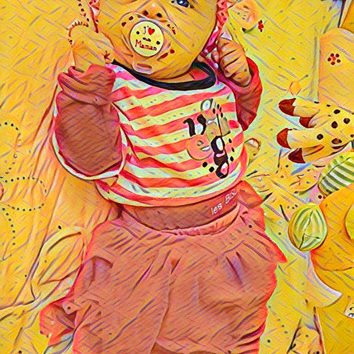 Lyah participe au concours pour gagner de l'argent avec cette photo : acrylic_paint, art, artwork, child, child_art, drawing, fictional_character, happiness, illustration, material, modern_art, orange, paint, painting, pattern, portrait, smile, toddler, visual_arts, yellow