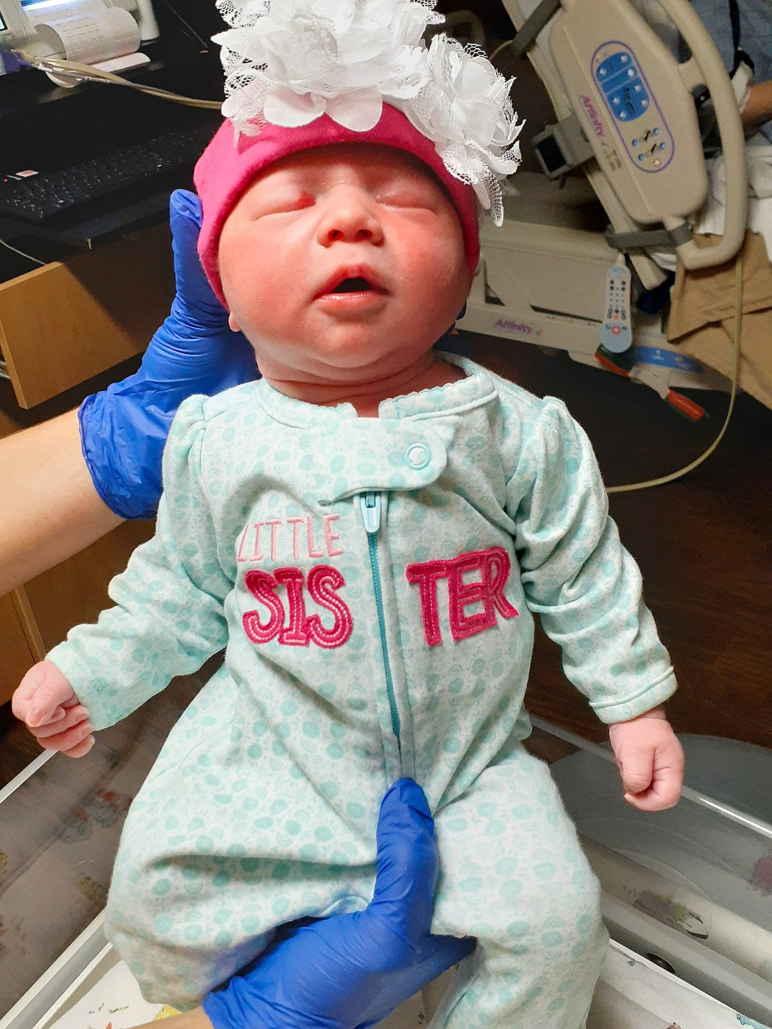 Charleigh is registered to the contest to win money with this photo: baby, cheek, child, headgear, headwear, person, personal_protective_equipment, smile, toddler