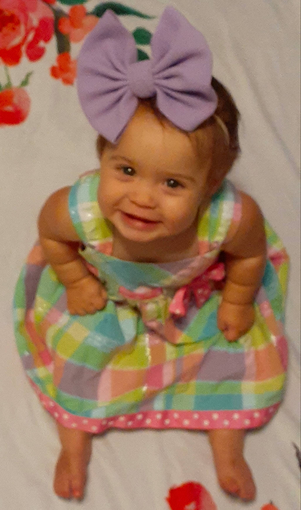 Courtlynn is registered to the contest to win money with this photo: baby, baby_products, baby_toddler_clothing, child, hair_accessory, headgear, headwear, joy, person, pink, smile, toddler